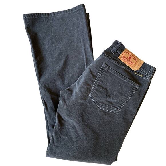 Lucky Brand Dungarees Charcoal Velvet Custom Jeans size 29 - Picture 2 of 6